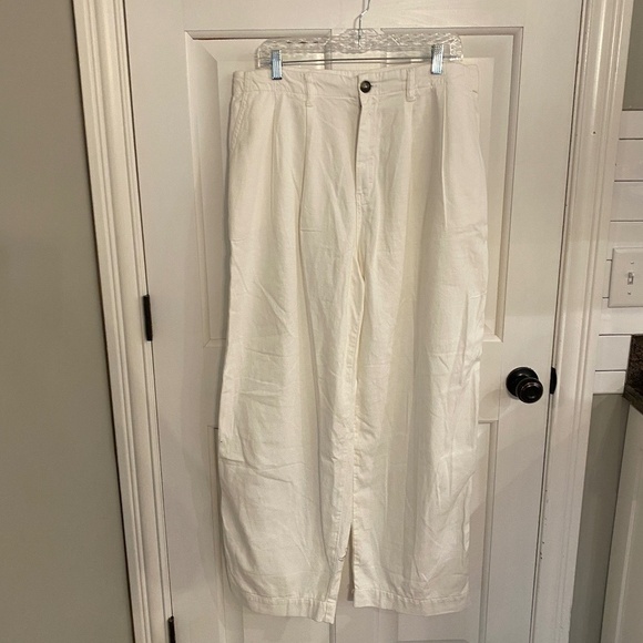 New! Free People Addy Wide leg easy fit chino Pant White nwot 33550 - Picture 4 of 16